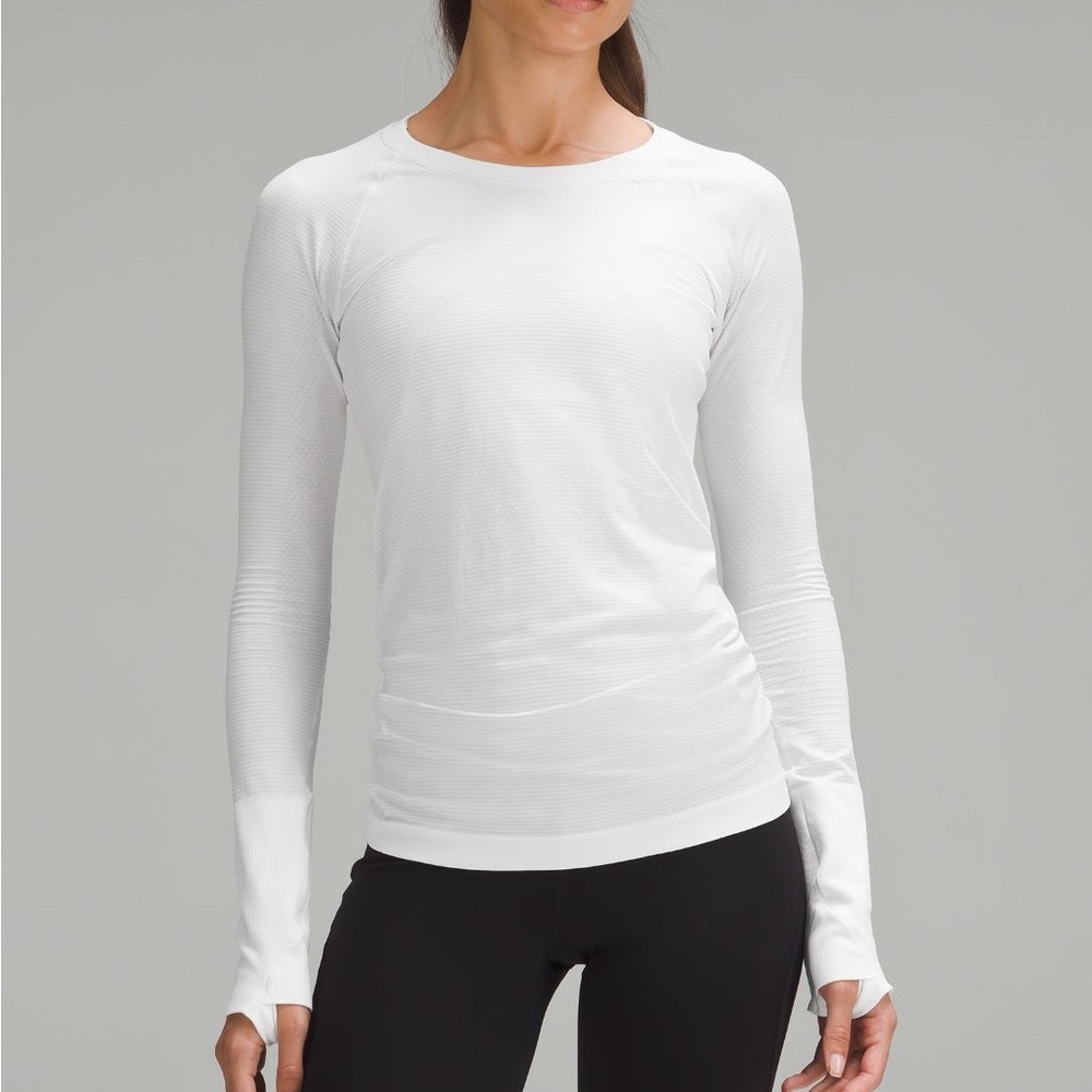 Purple Lulu Swiftly Long Sleeve Top